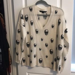 Skull Cashmere V-Neck Skull Cashmere Sweater